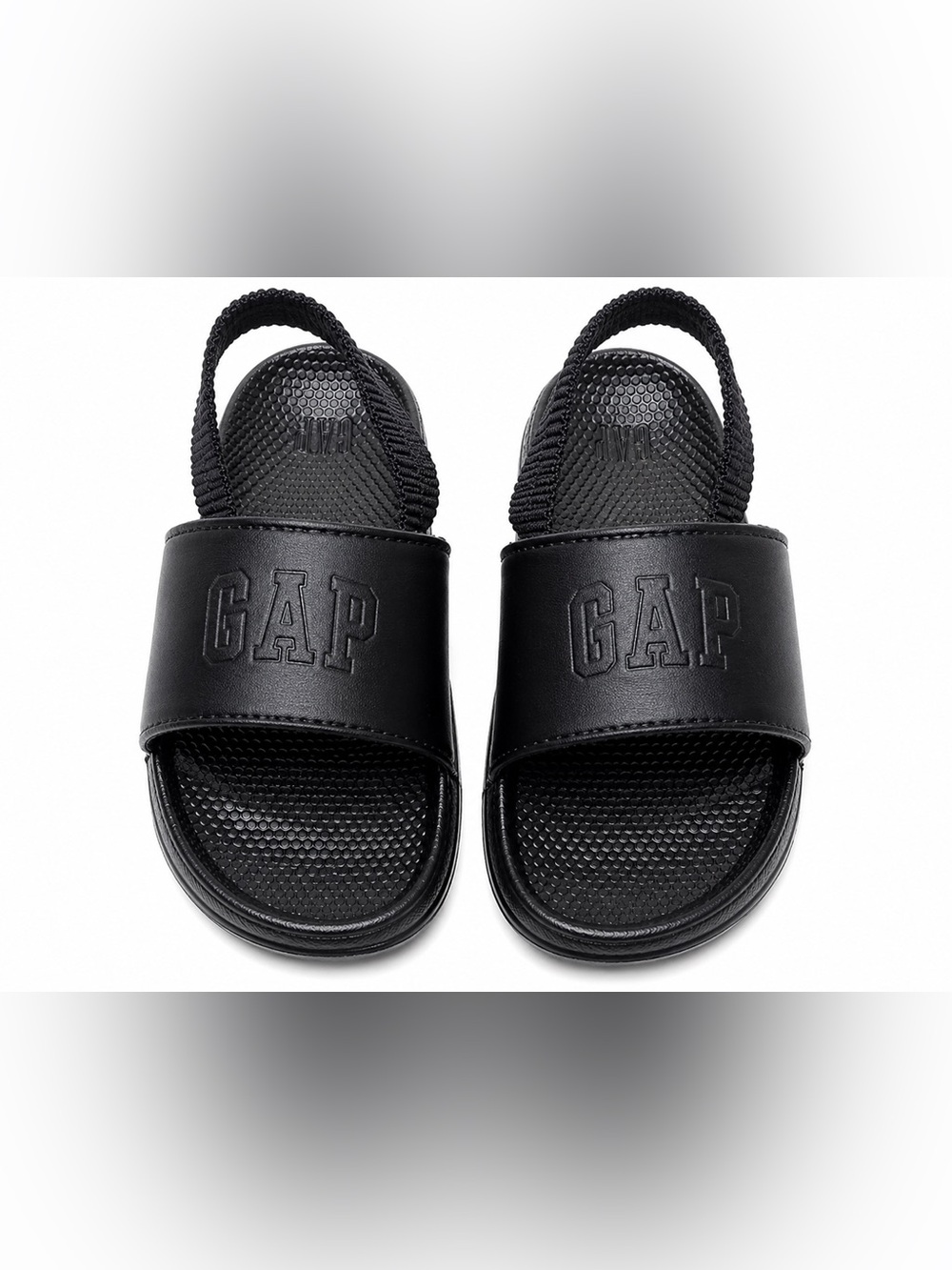 GAP Toddler Boys Black Slide Sandals Heel Strap Size 7.5